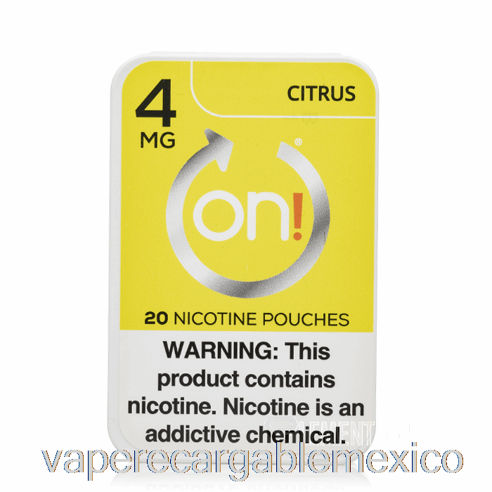 Vaporizador Recargable Encendido! Bolsas De Nicotina - Cítricos 4 Mg.